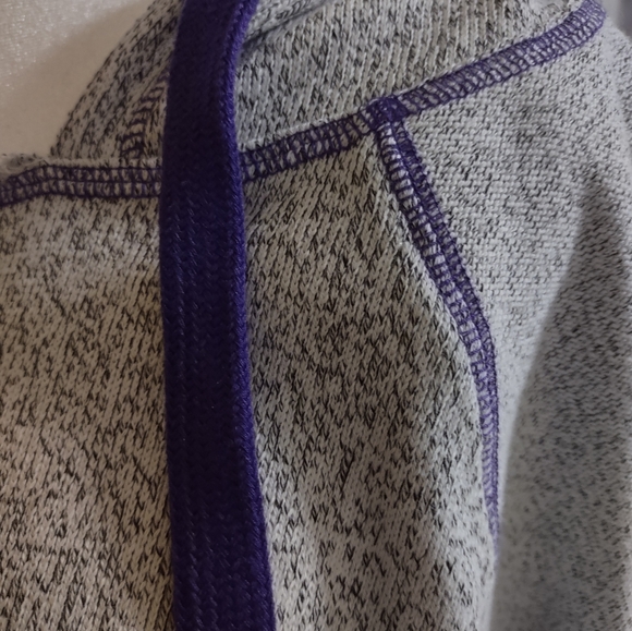 NWOT Wicked hoodie sweatshirt grey with purple accents - Picture 6 of 7